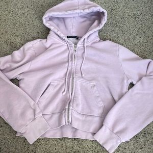 Brandy Melville cropped purple sweater